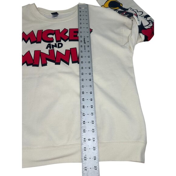 Disney Mickey Minnie Mouse Sweater XXXL 3XL Sweatshirt Crew Neck Oversized 90s - Picture 5 of 15